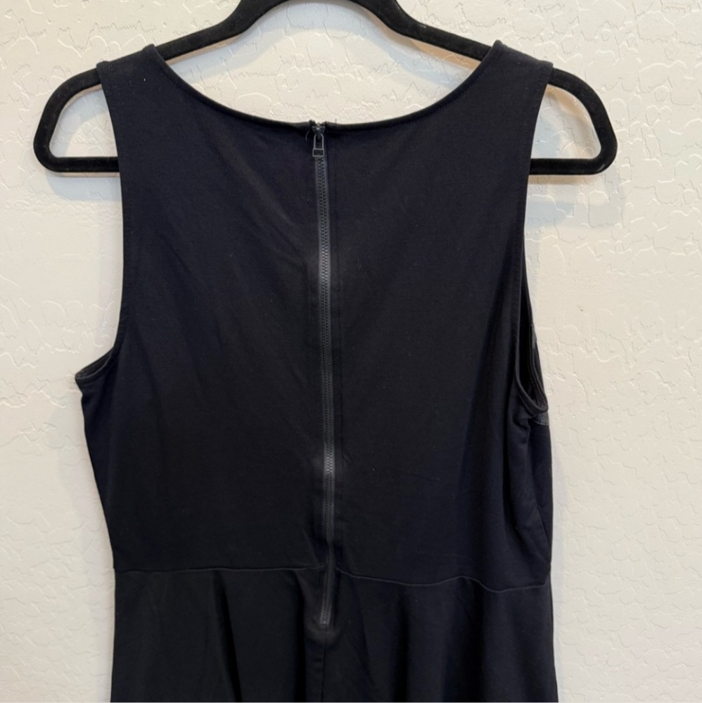 Lane Bryant Black Peplum Chevron Tank Top Size 14/16 - Picture 3 of 3